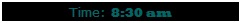 Text Box: Time: 8:30 am
